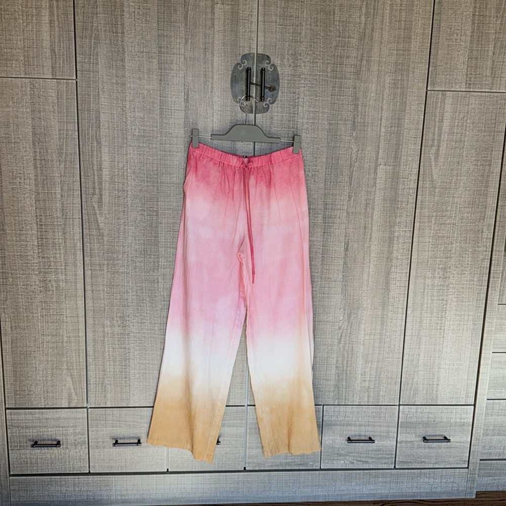 Zara‎ Linen Blend Tie Dye Pants